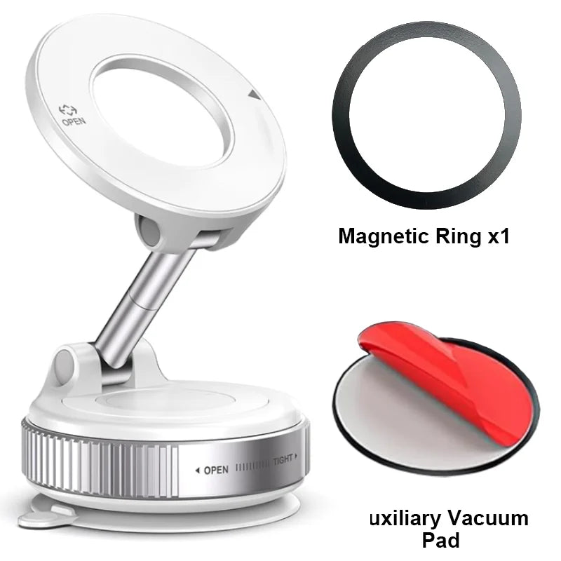 Car Phone Magnetic Stand Mechanical Vacuum Suction Cup Rotate 360°