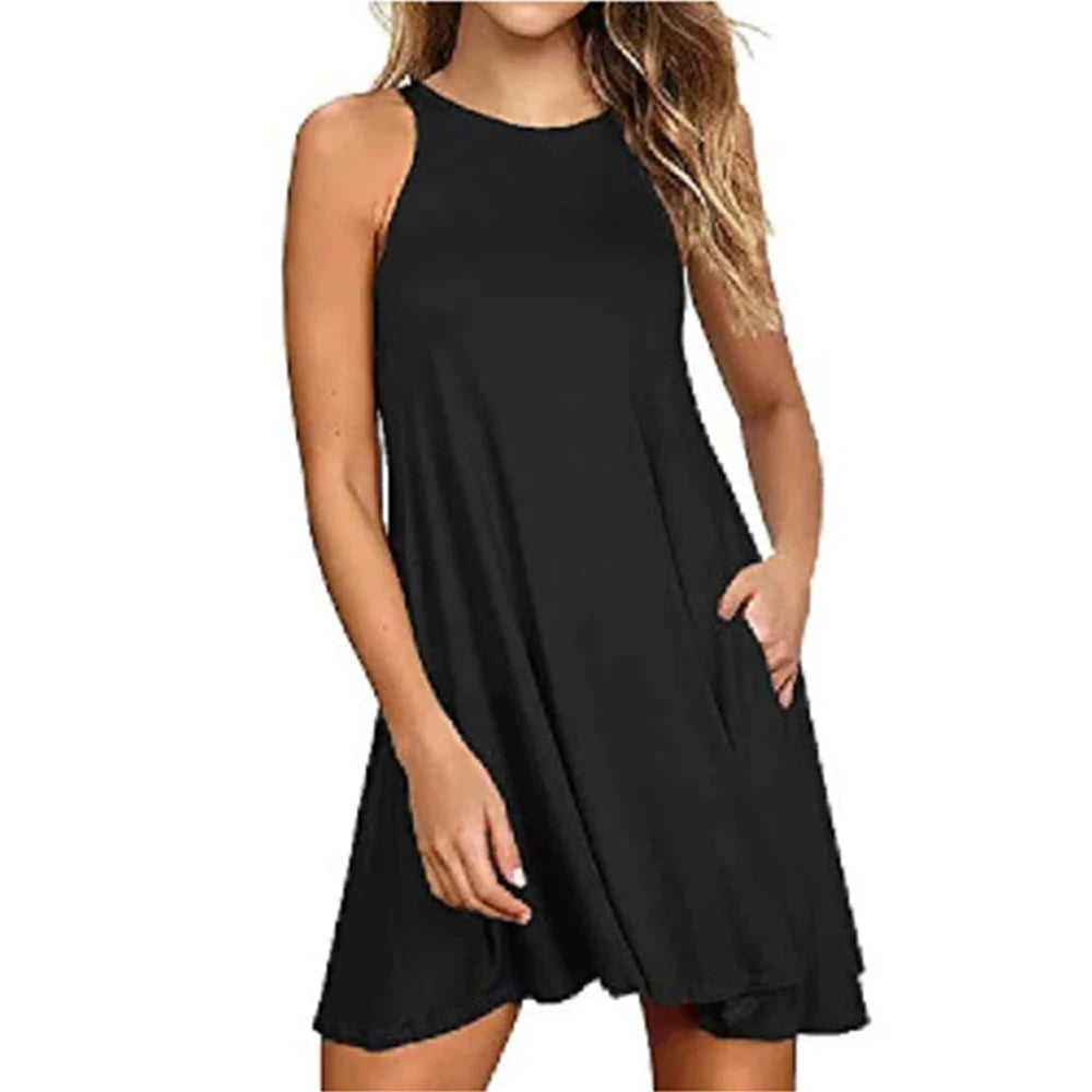 Jo Breezy Pleated Pocket Tank Dress