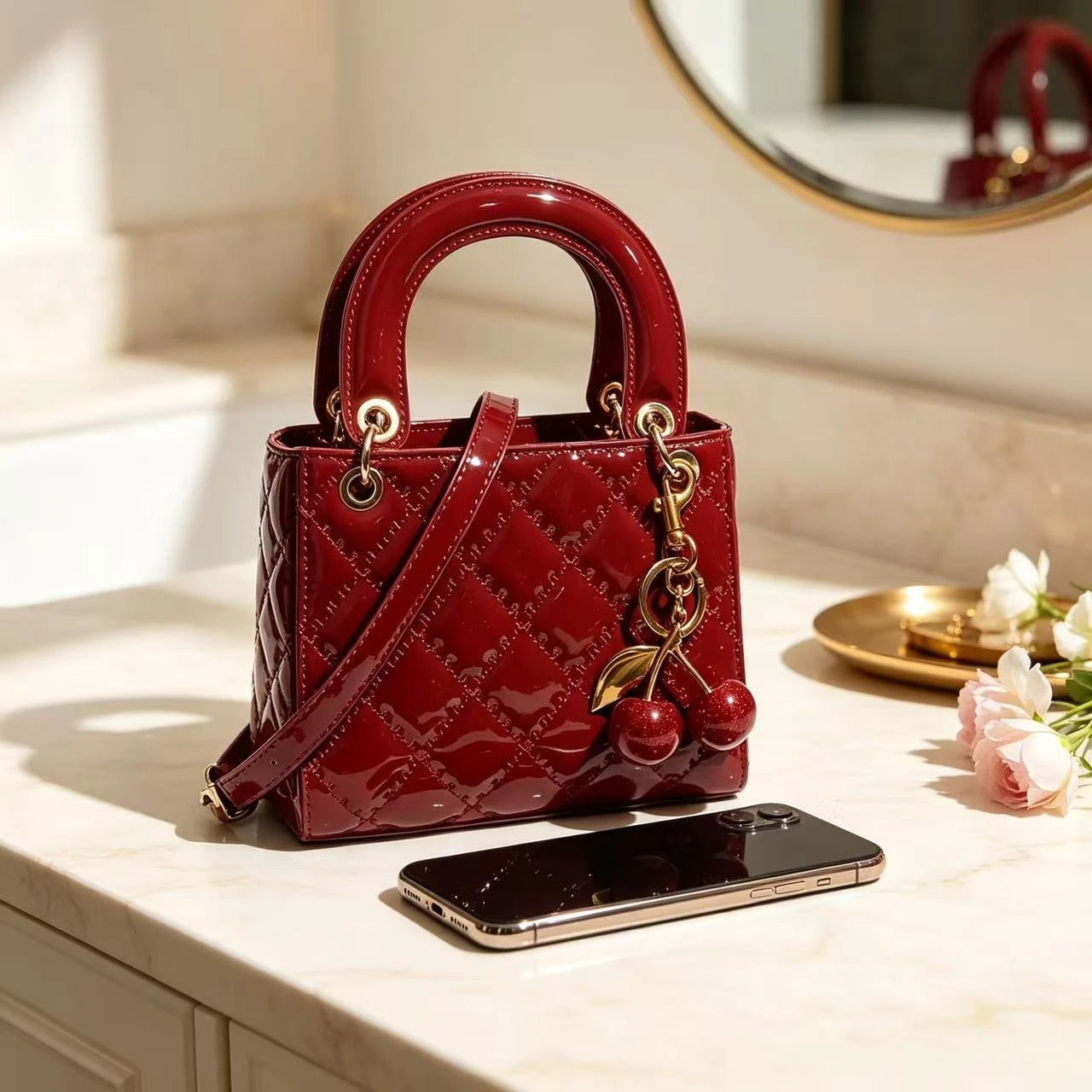 Jo 2026 New Fashion Elegant PU Leather Shoulder Bag