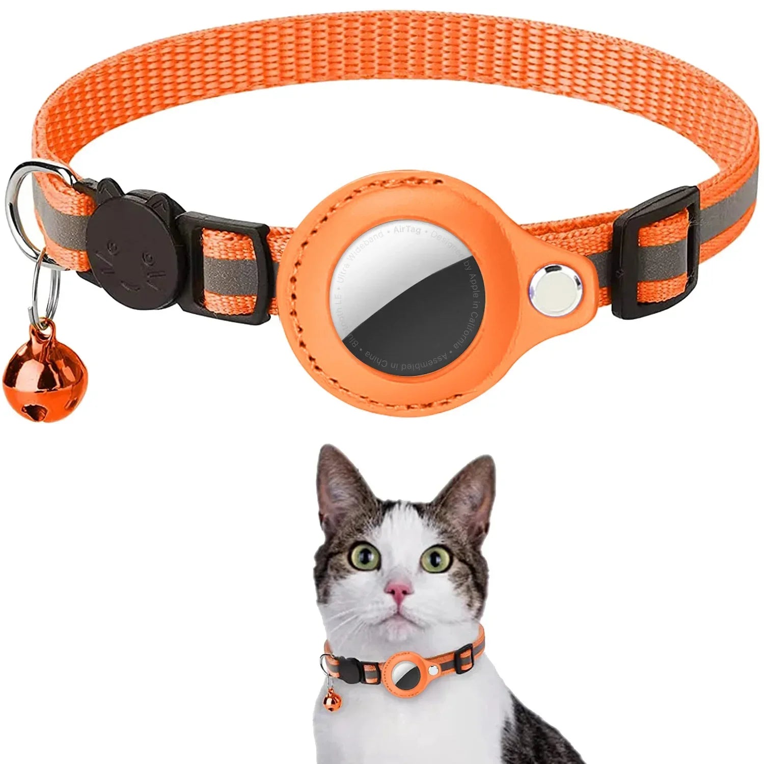 Jo Safeguard Reflective AirTag Cat Collar