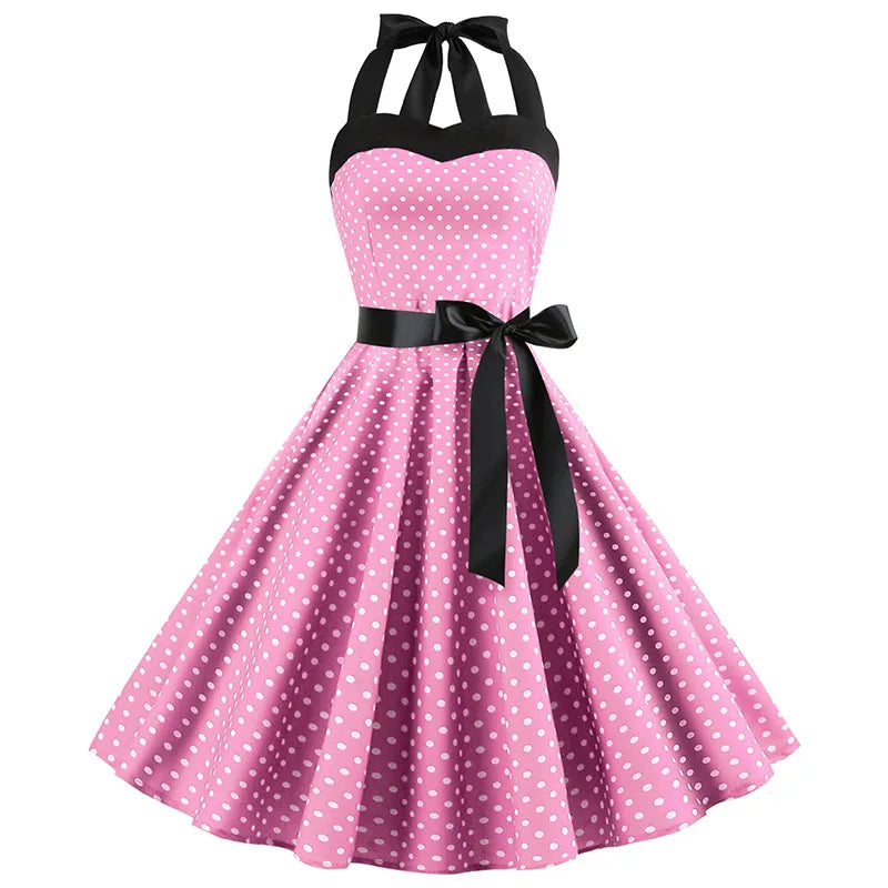Jo Vintage Polka Dot Rockabilly Party Dress