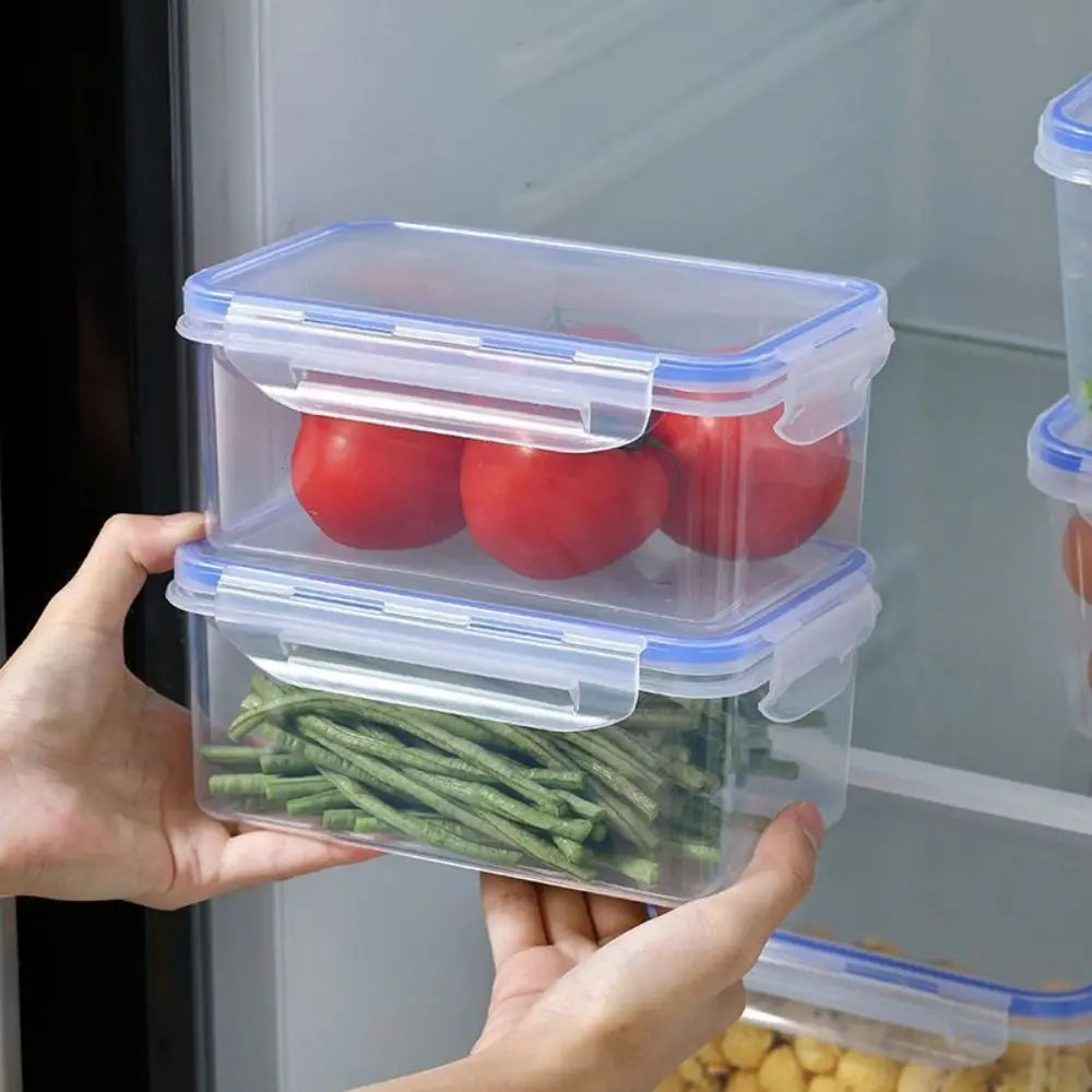 Refrigerator Preservation Box, Double-Layer, Large Capacity, Sealed Box, Vegetable and Fruit, Food Grade, Drain