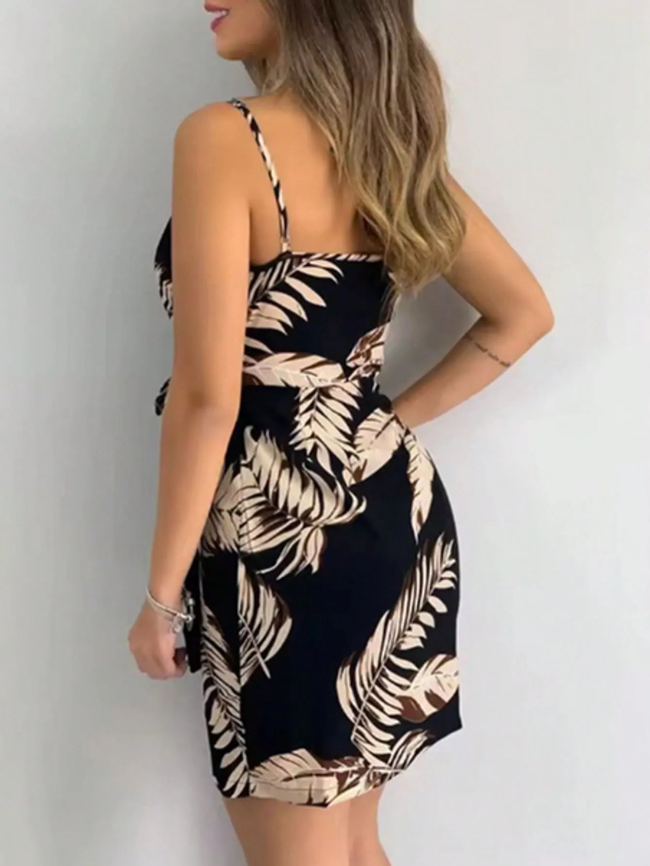Jo Summer Floral Slit Mini Dress
