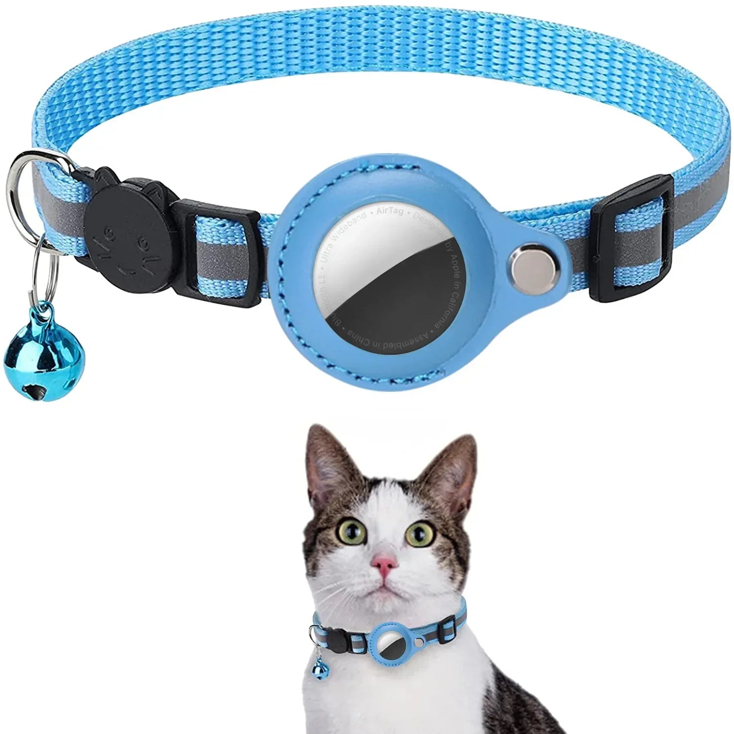 Jo Safeguard Reflective AirTag Cat Collar