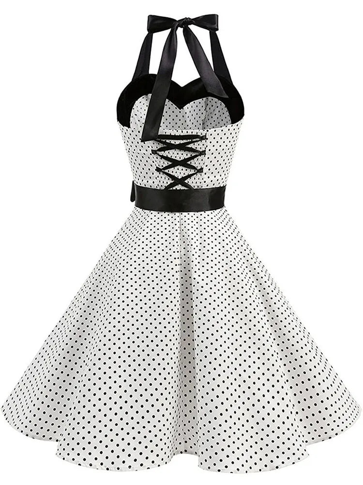 Jo Vintage Polka Dot Rockabilly Party Dress
