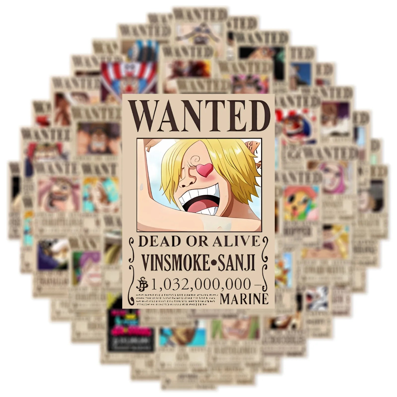 Jo Premium One Piece Wanted Sticker Gallery