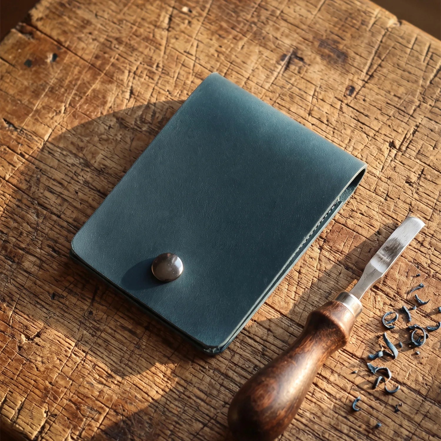 Handmade Vintage Short Wallet Ultra-Thin Portable Leather Multi-Function Card Holder Simple Design Top Layer Cowhide Wallet
