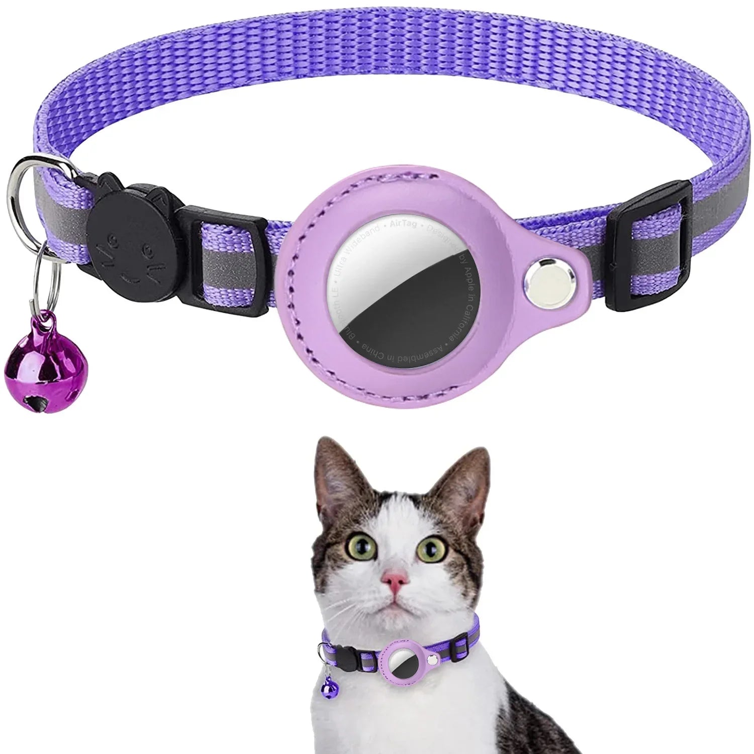 Jo Safeguard Reflective AirTag Cat Collar