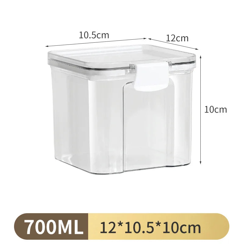 1-5PCS Sealed Jars Large Capacity Waterproof Transparent Scene Kitchen Candy Dried Grain Storage With Lid Fridge Storage Tank