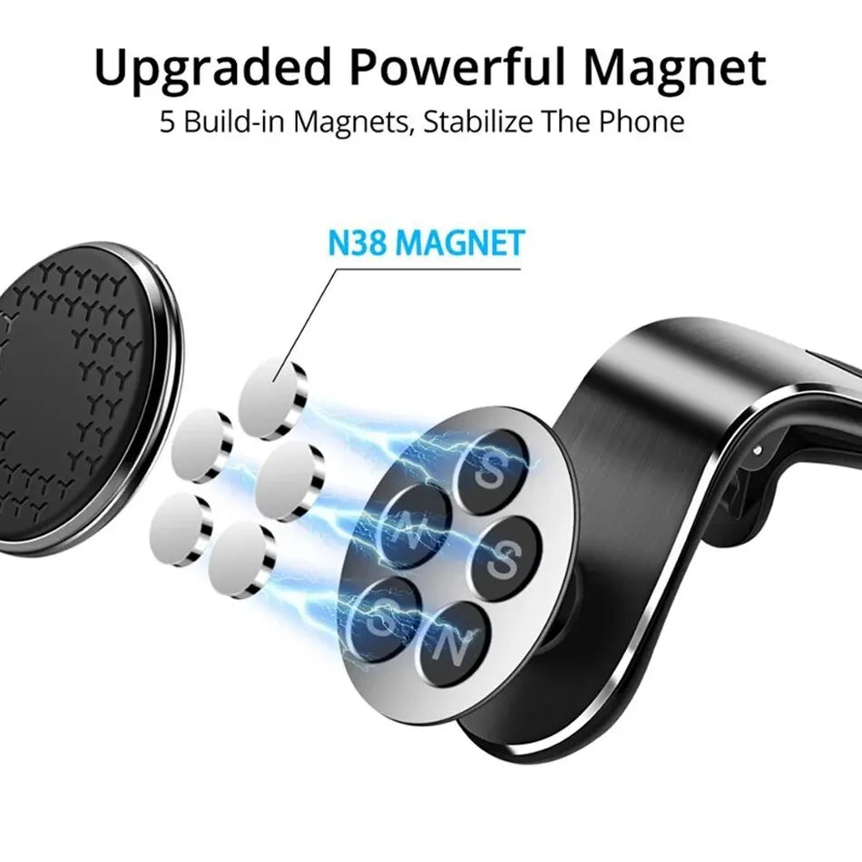 Magnetic Car Phone Holder Air Vent Mount Smartphone Clip 360 Rotation