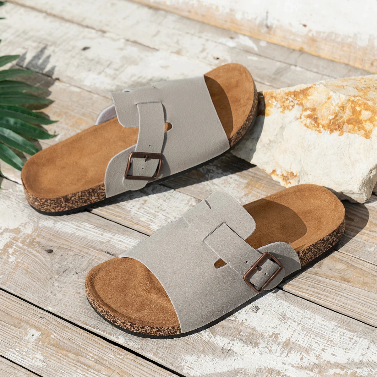 Jo Refined Double-Strap Slides