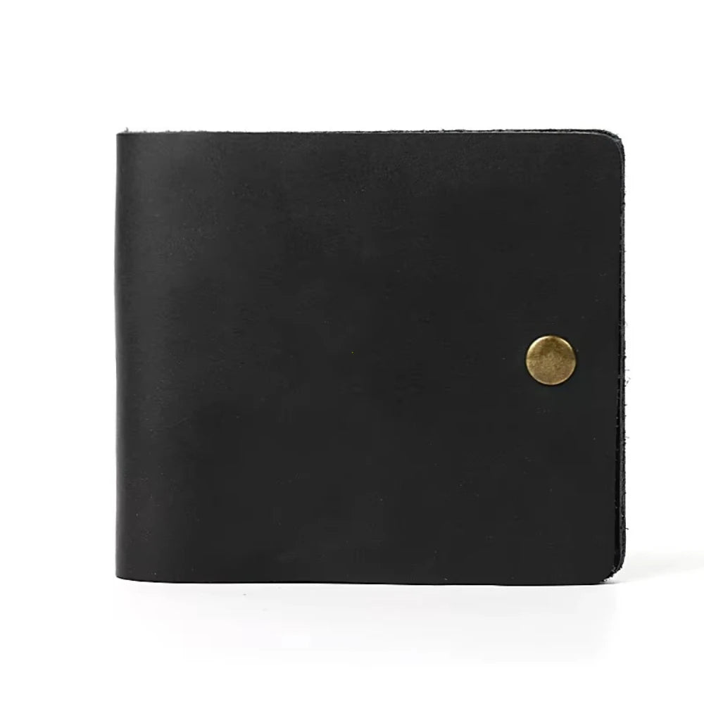 1 PC Retro Minimalist Bifold Leather Card Wallet for Men and Women Wrap Credit Card Holder Porte Carte Wallet Purse Coin Purse