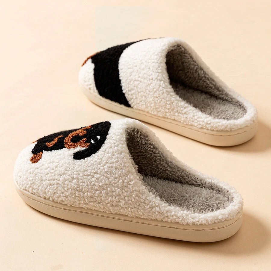 Jo Cute Weiner Dog Indoor Fluffy Slippers