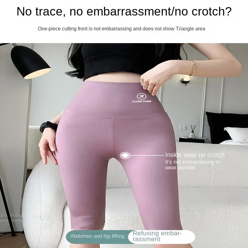 Butt Lifting High Waisted Yoga Shorts Women M L XL