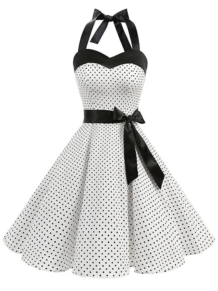 Jo Vintage Polka Dot Rockabilly Party Dress