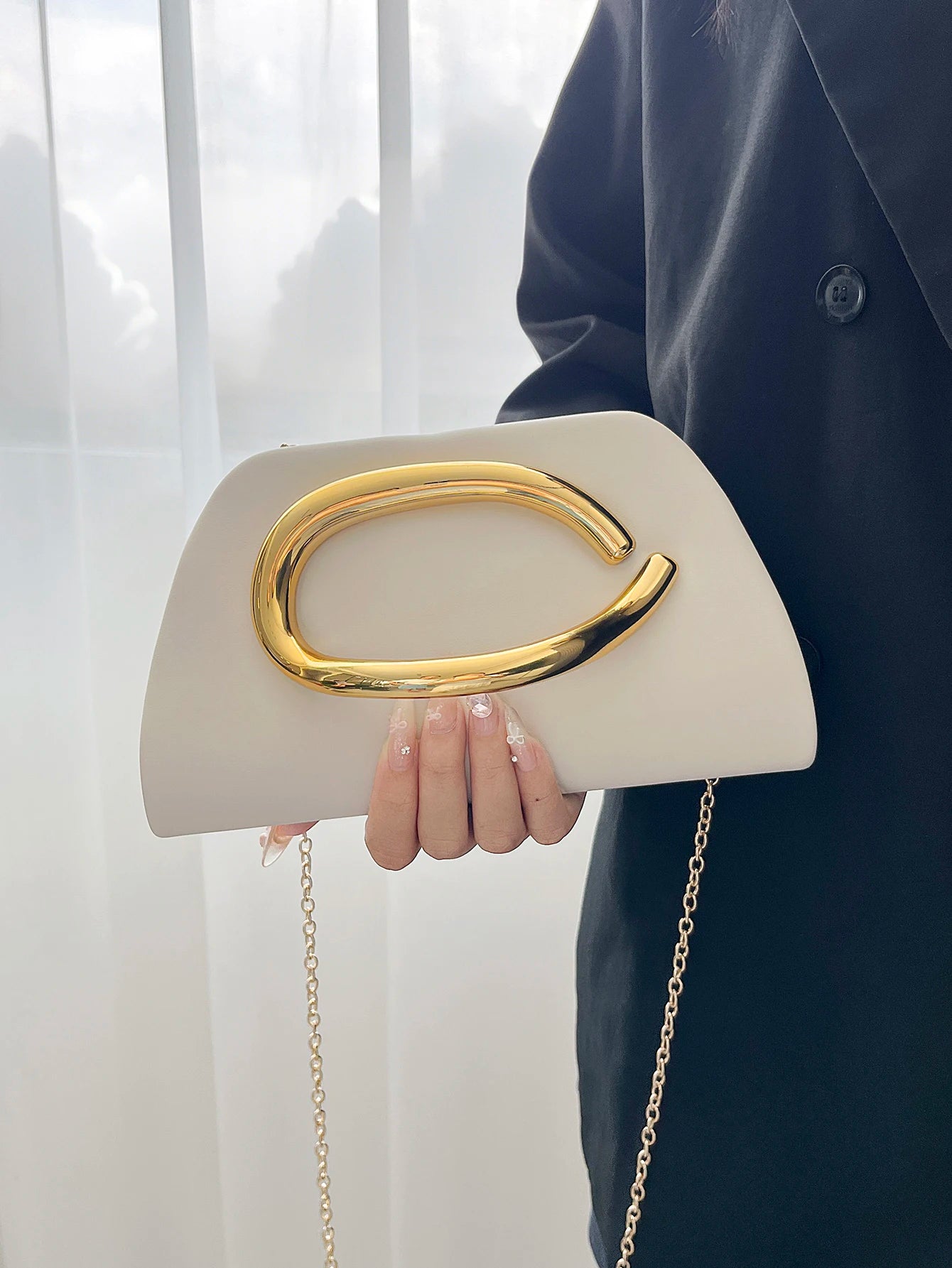 Jo Refined Gold-Accent Satchel