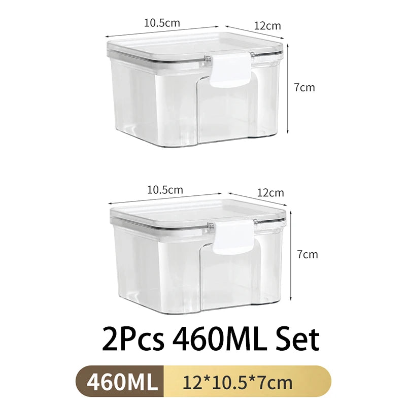 1-5PCS Sealed Jars Large Capacity Waterproof Transparent Scene Kitchen Candy Dried Grain Storage With Lid Fridge Storage Tank