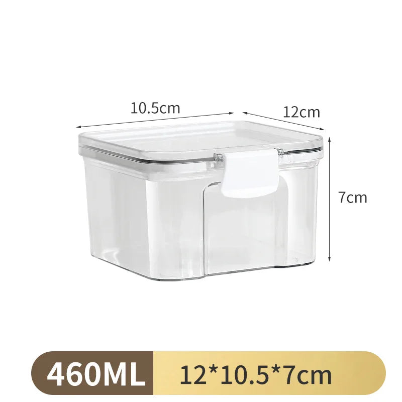 1-5PCS Sealed Jars Large Capacity Waterproof Transparent Scene Kitchen Candy Dried Grain Storage With Lid Fridge Storage Tank