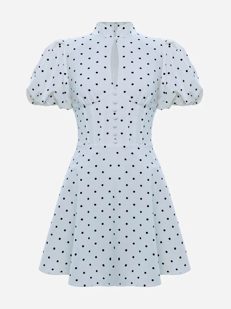 Jo Midnight Polka Dot A-Line Party Dress
