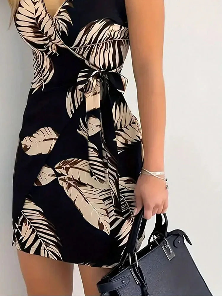 Jo Summer Floral Slit Mini Dress