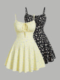 Jo floral elegant sleeveless thin strap camisole dress