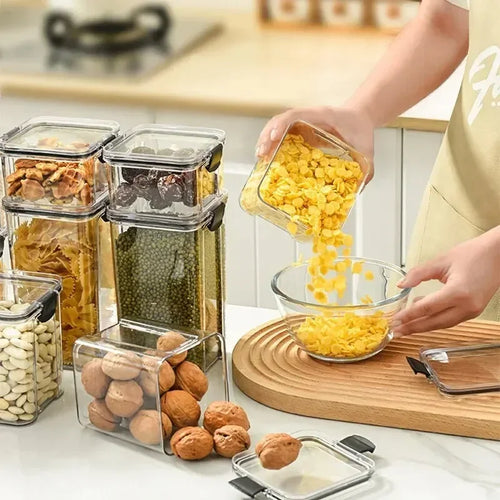 1PC Grain Sealed Jar Coarse Cereals Storage Box Waterproof Refrigerator Fresh-keeping Box Large Capacity Kitchen Organizer Case
