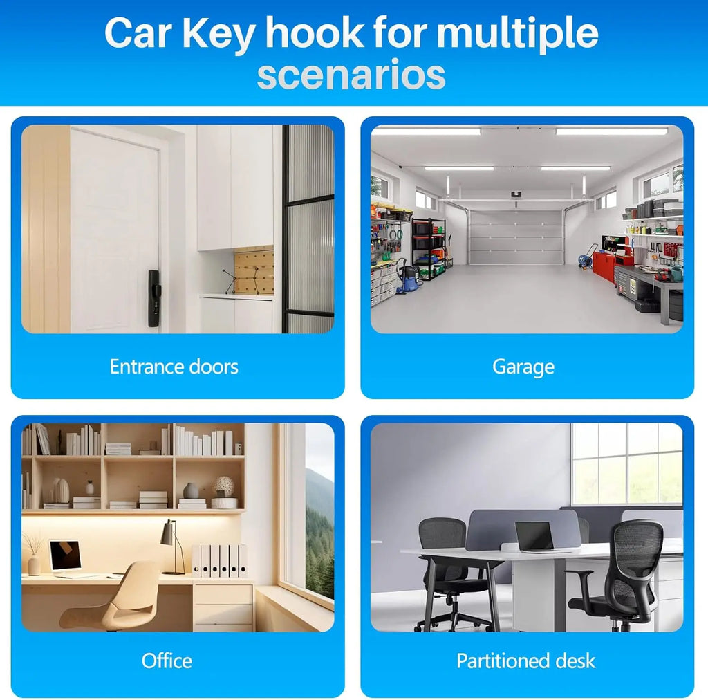 Car Garage Key Holder with Opening Door, 3D Key Organizer Wall Mount,  Easy Installation Key Organizer,suitable for entrance