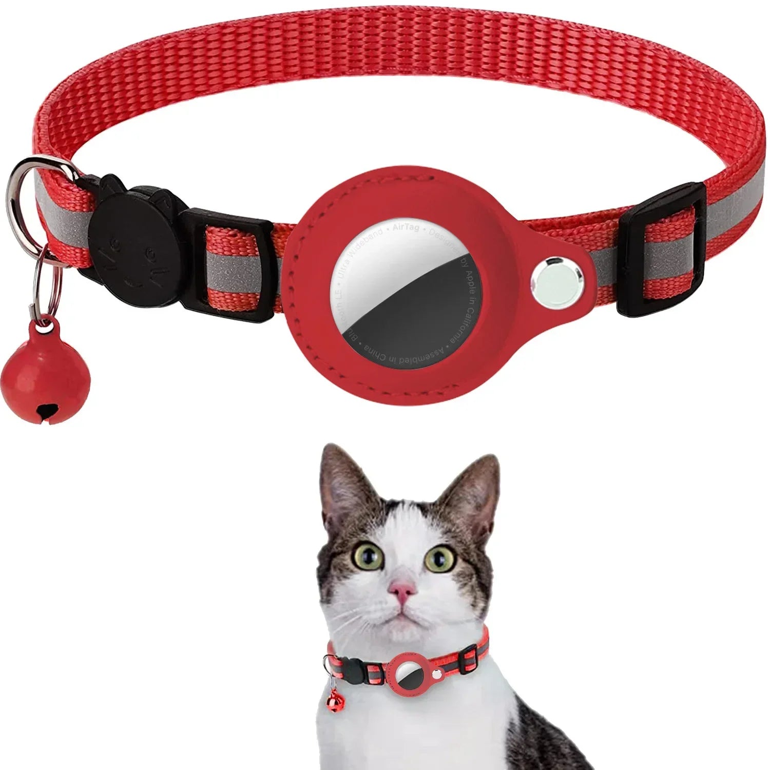 Jo Safeguard Reflective AirTag Cat Collar