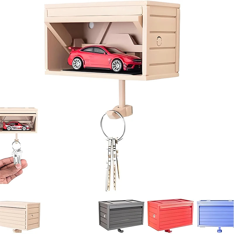 Car Garage Key Holder with Opening Door, 3D Key Organizer Wall Mount,  Easy Installation Key Organizer,suitable for entrance