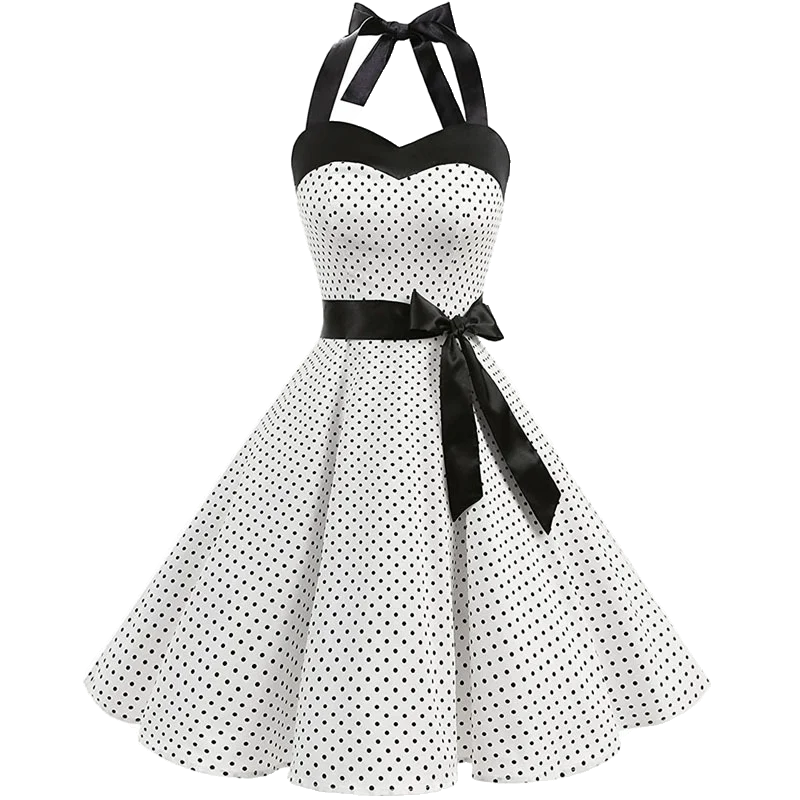 Jo Vintage Polka Dot Rockabilly Party Dress