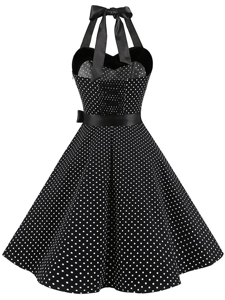 Jo Vintage Polka Dot Rockabilly Party Dress