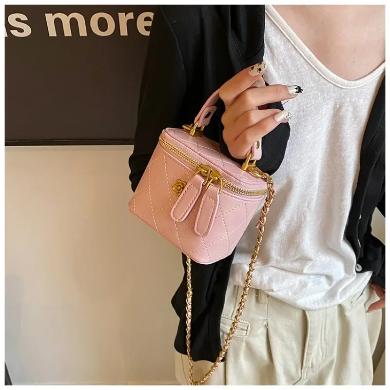 JO Mini Designer-Style Quilted Square Handbag