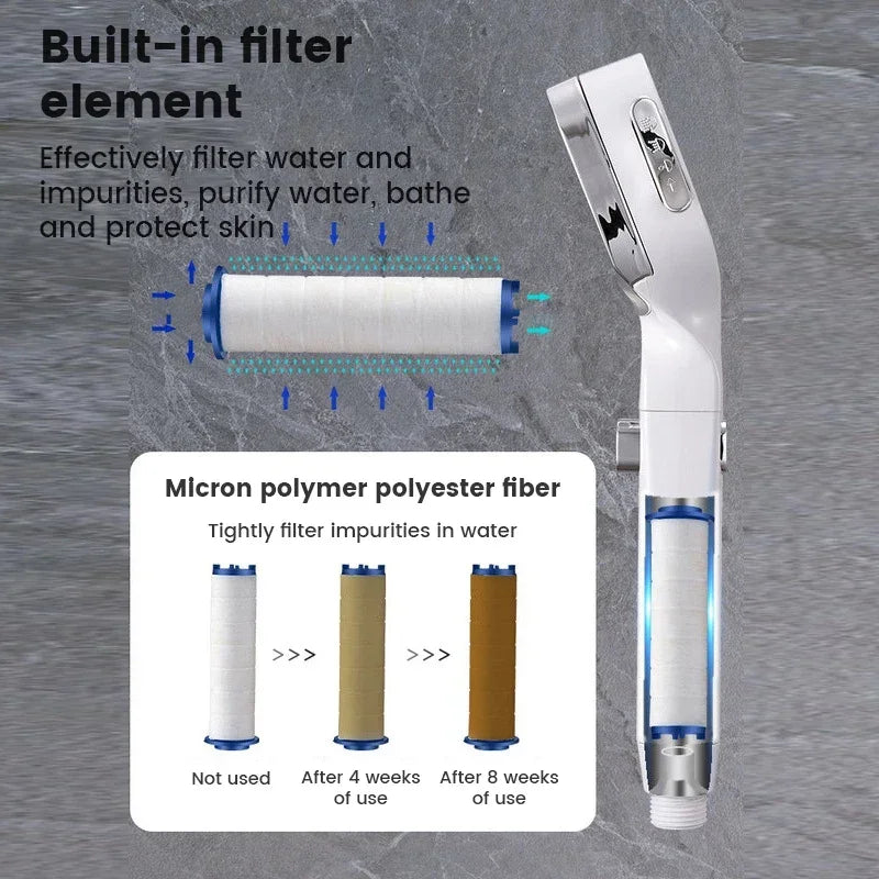 Pristine Pressure-Boost Handheld Shower