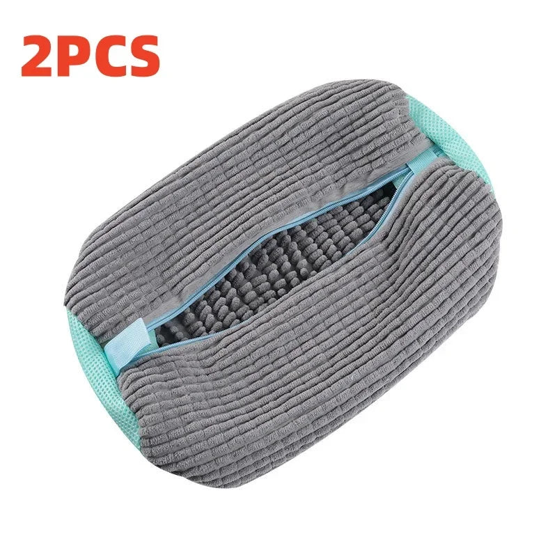 Jo Durable 360° Mesh Shoe Laundry Bag for Sneakers gray color