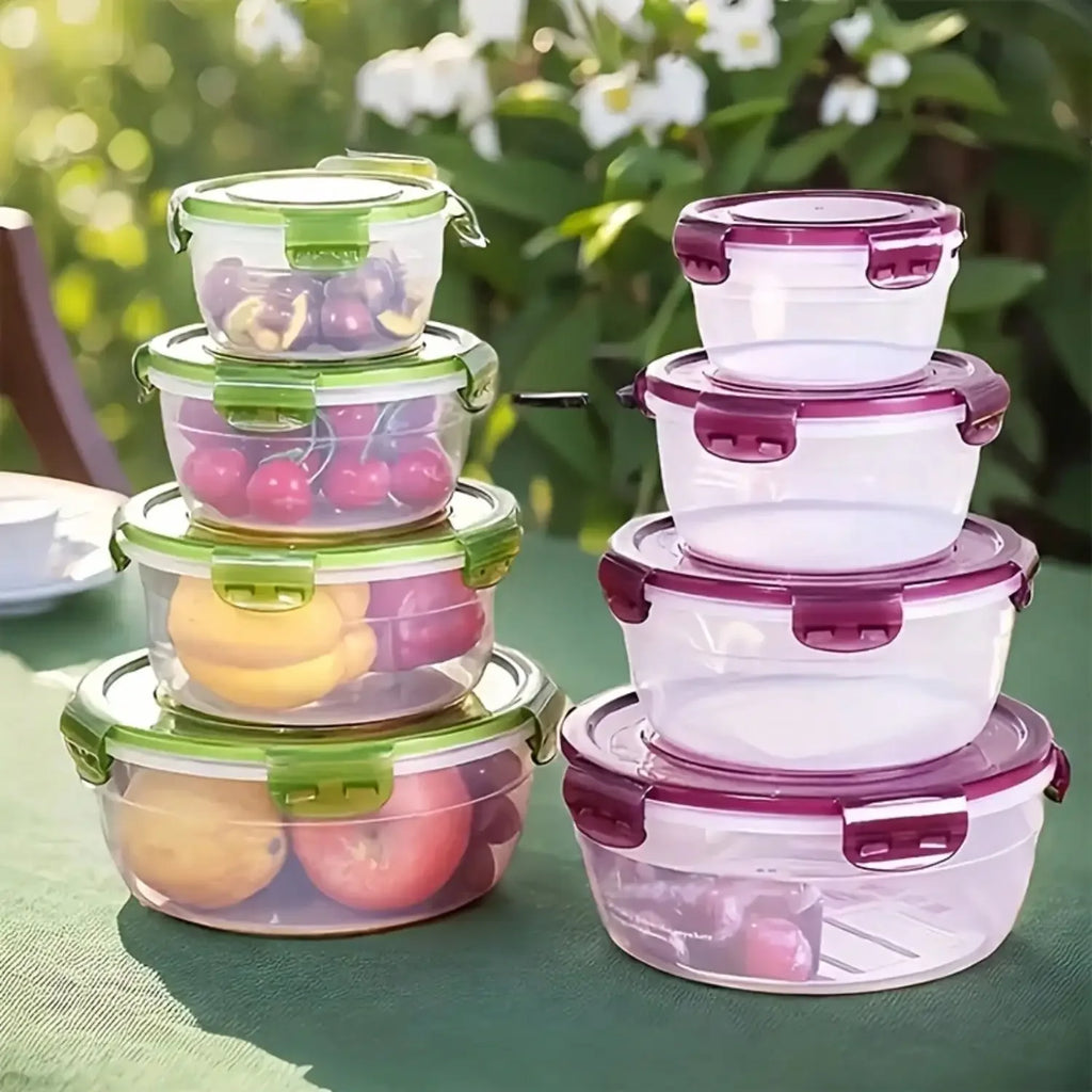 8pcs/set (4 Containers+4 Sealed Lids)