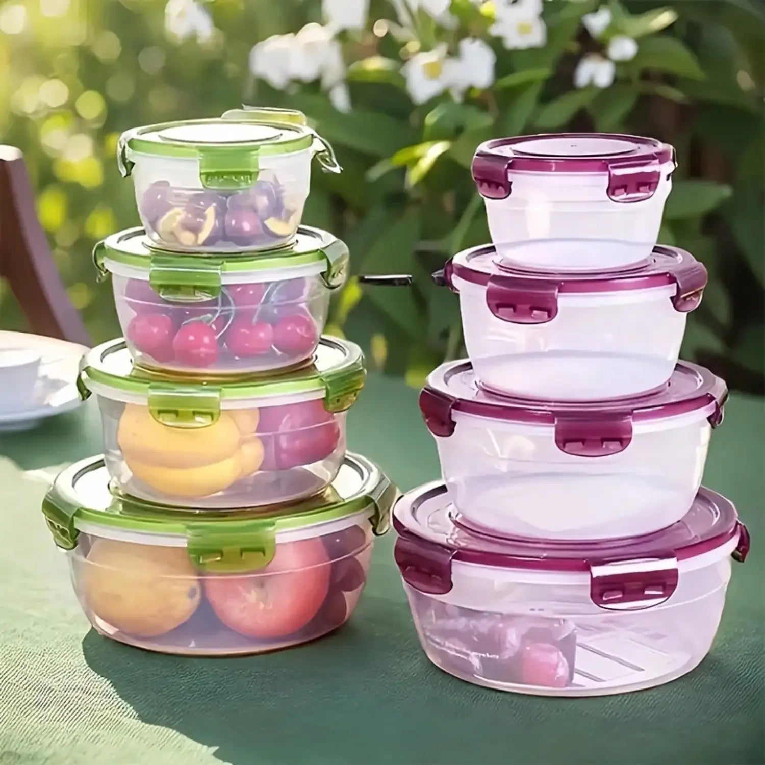 8pcs/set (4 Containers+4 Sealed Lids)