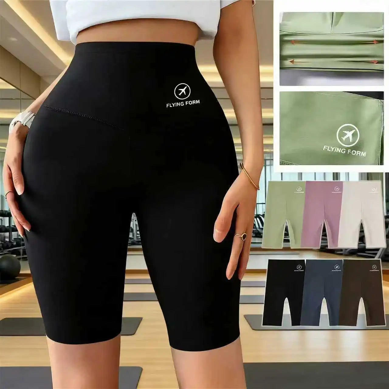 Jo 2026 New Women's High-Waisted Sports Shorts for Cycling Jogging Fitness and Yoga gym shorts