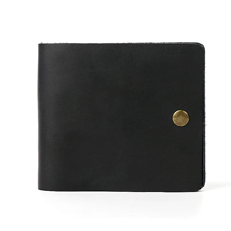 1 PC Retro Minimalist Bifold Leather Card Wallet for Men and Women Wrap Credit Card Holder Porte Carte Wallet Purse Coin Purse
