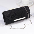 Elegant Pleated Chain Evening Clutch