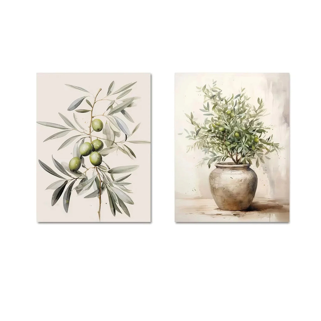 Jo Serene Olive Shadow Canvas Set