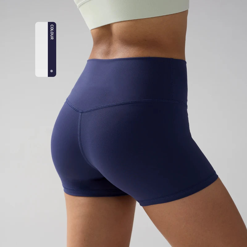 Solid Color Women Fitness Sport Yoga Short  Running Cycling Women's Leggings Quick Dry Breathable High-Waisted Yoga Shorts