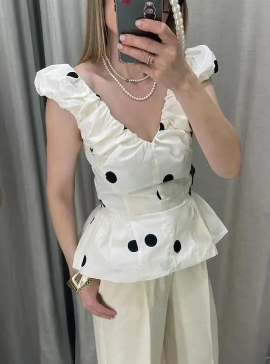 Jo Midnight Polka Dot A-Line Party Dress