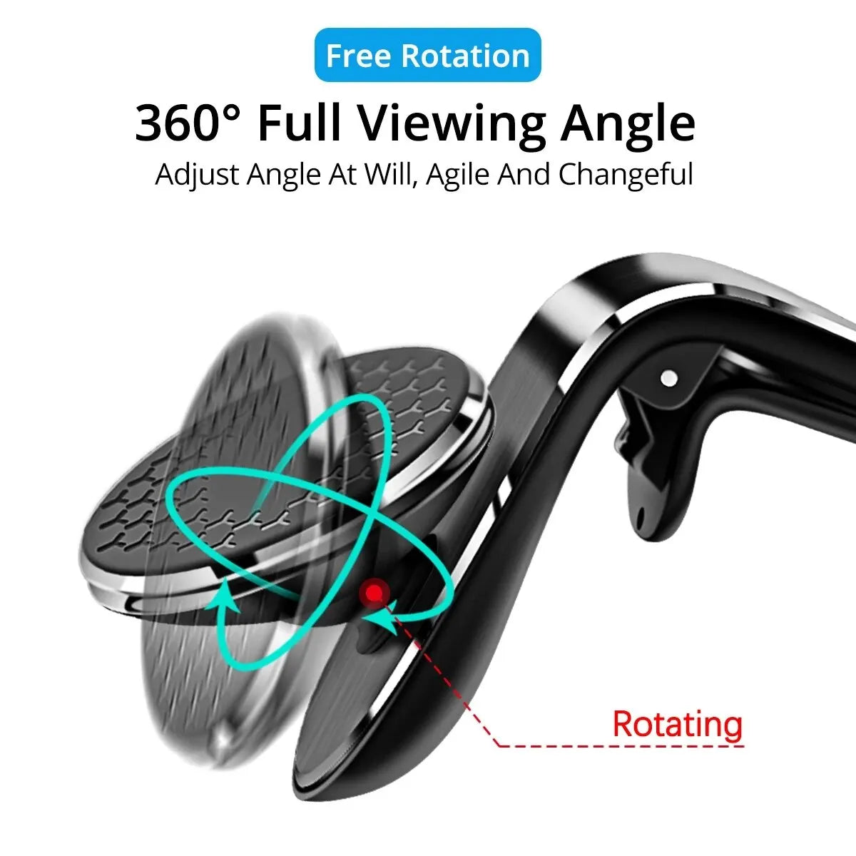 Magnetic Car Phone Holder Air Vent Mount Smartphone Clip 360 Rotation