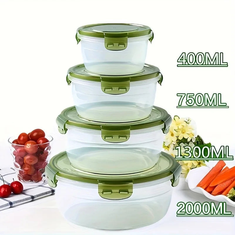 Vibrant 8-Piece Food Storage Set! Microwave-Safe Purple & Green Containers - Perfect for Meal Prep, Picnics & Fresh Storage.