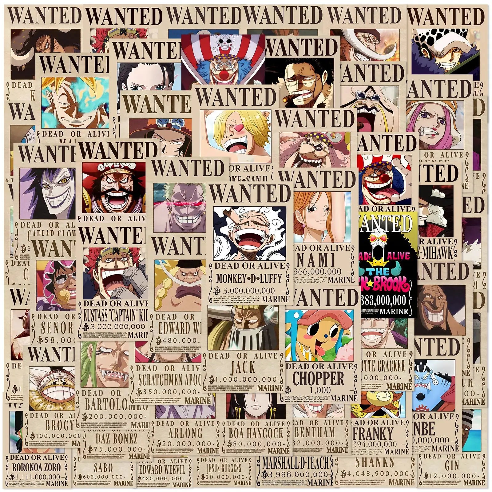 Jo Premium One Piece Wanted Sticker Gallery