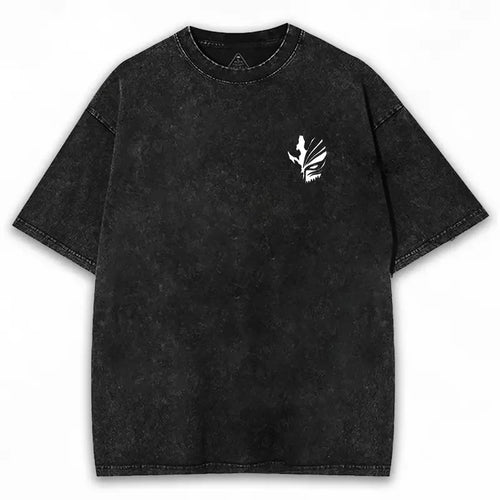 Jo 2025 Japan Zangetsu Graphic T-shirt BLEACH Anime Vintage Washed Oversized T Shirt Men
