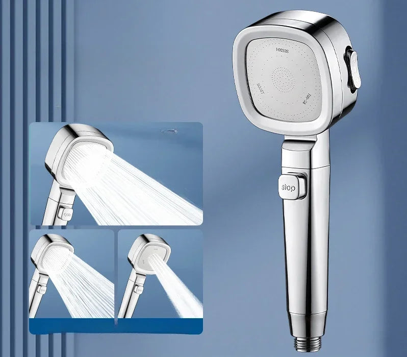 Pristine Pressure-Boost Handheld Shower