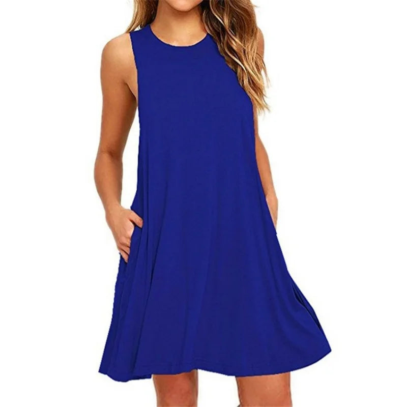 Jo Breezy Pleated Pocket Tank Dress