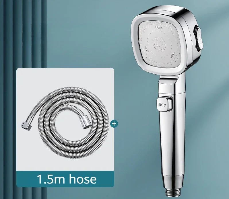 Pristine Pressure-Boost Handheld Shower