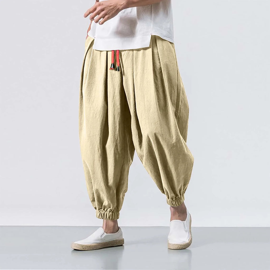 Jo Casual Loose-Fit Linen Harem Pants